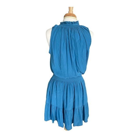 NWT Evereve Maia Mini Dress in Pacific Blue - Picture 4 of 6